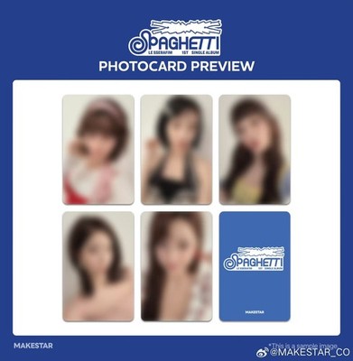 LE SSERAFIM SPAGHETTI WEVERSE MAKESTAR PHOTOCARD OFFICIAL FANSIGN
