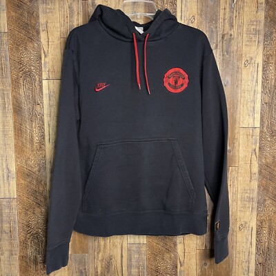 Manchester United Hoodie Black Nike 320141-010 Jacket size M | eBay
