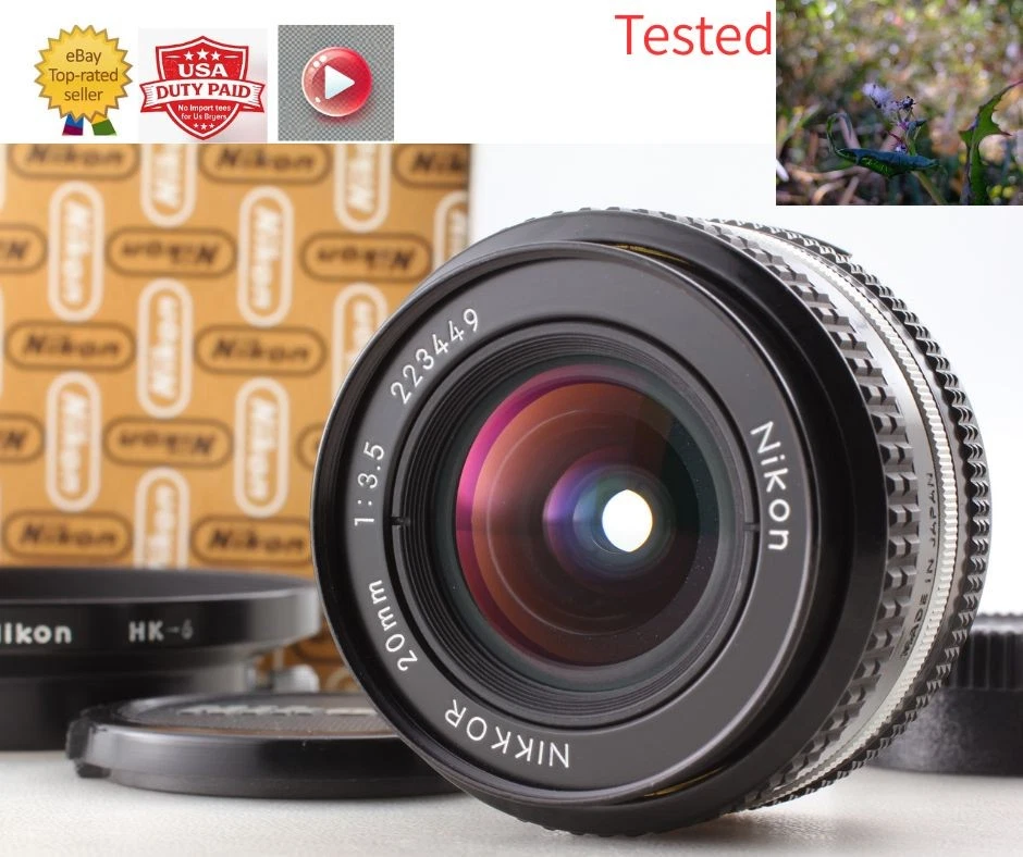 Nikon NIKKOR f/3.5 Camera Lenses 20mm Focal for sale - eBay