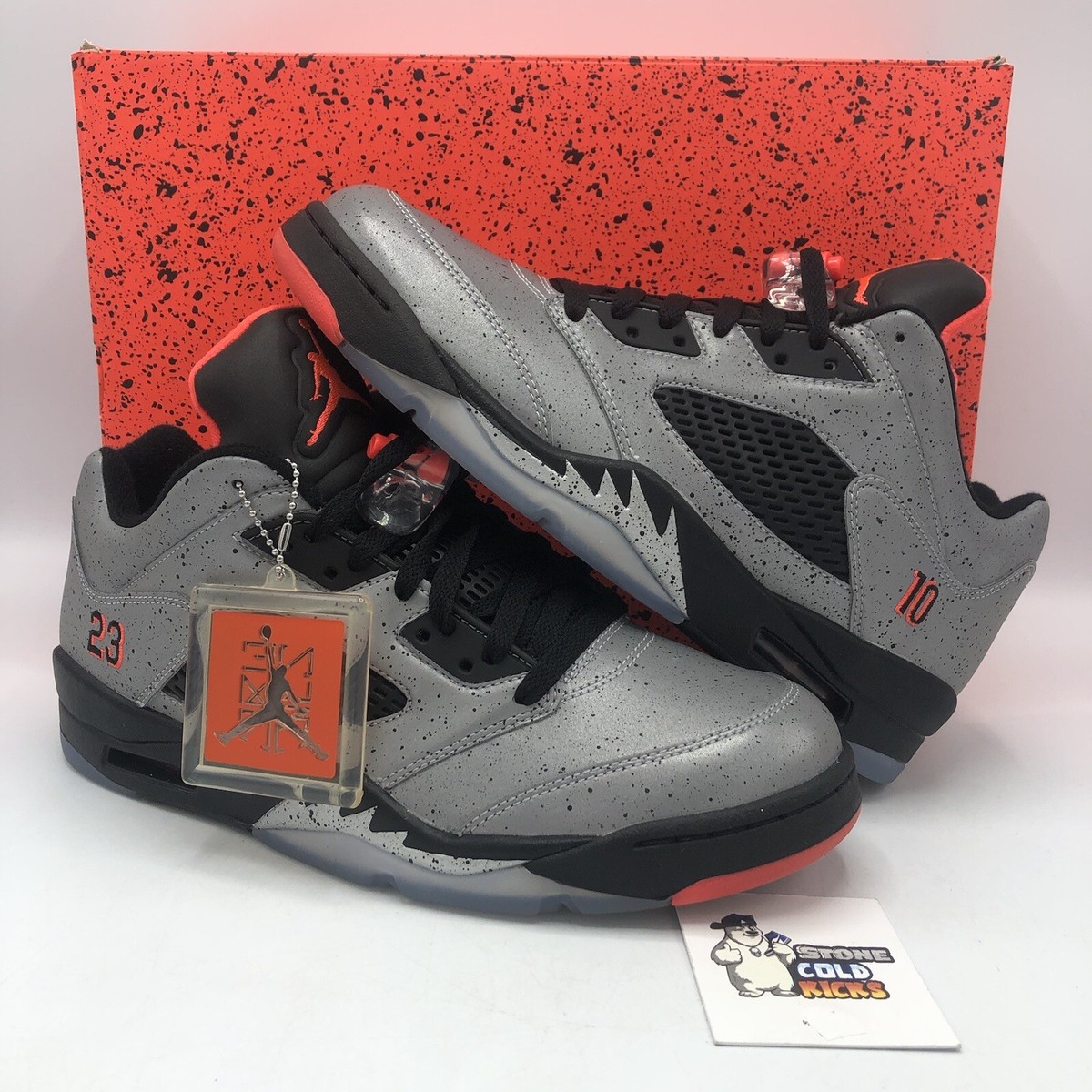 Nike AIR JORDAN Retro 5 Low NEYMAR SILVER INFRARED BLACK 3M 846315