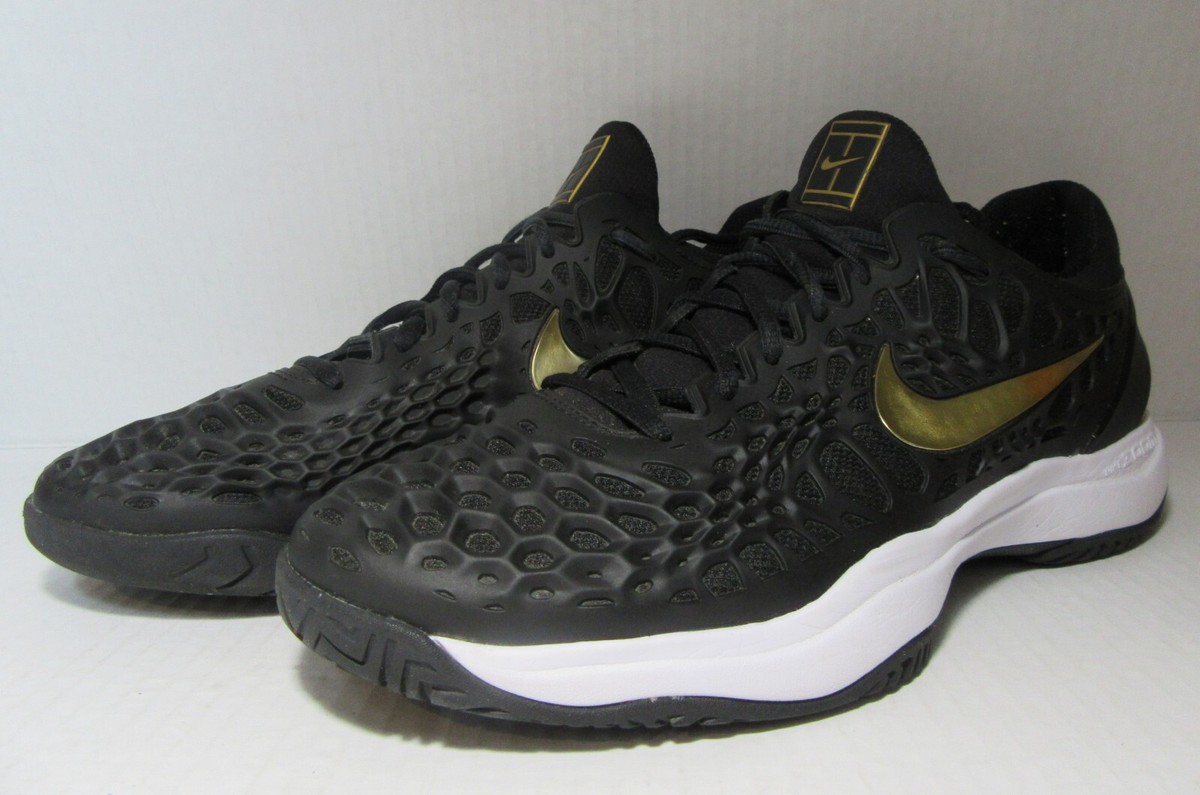 Nike Air Zoom Cage 3 HC Rafael Nadal Ltd. Ed. Black & Gold 918193