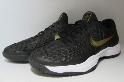 Nike Air Zoom Cage 3 HC Rafael Nadal Ltd. Ed. Black & Gold 918193