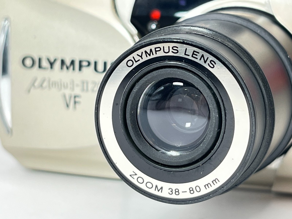 MINT] Olympus μ Mju II ZOOM VF Silver 35mm Film Camera From JAPAN