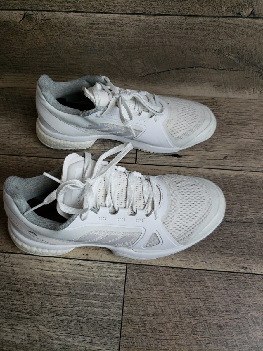 Adidas Stella McCartney Womens White Stella Court Tennis Shoes