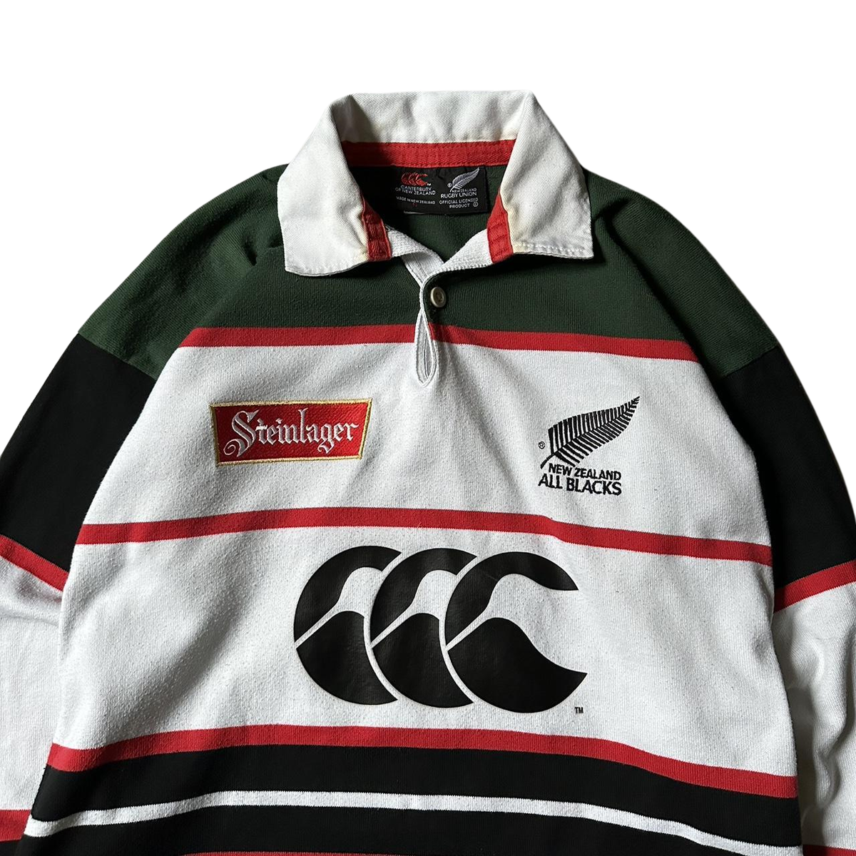 Vintage 00s Canterbury All Blacks Steinlager Rugby Jersey Long