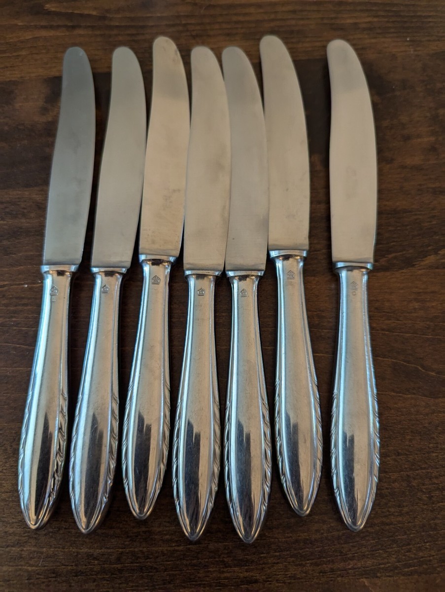 7-VINTAGE BERNDORF ROSTFREI NICRO STAINLESS DINNER KNIVES 10