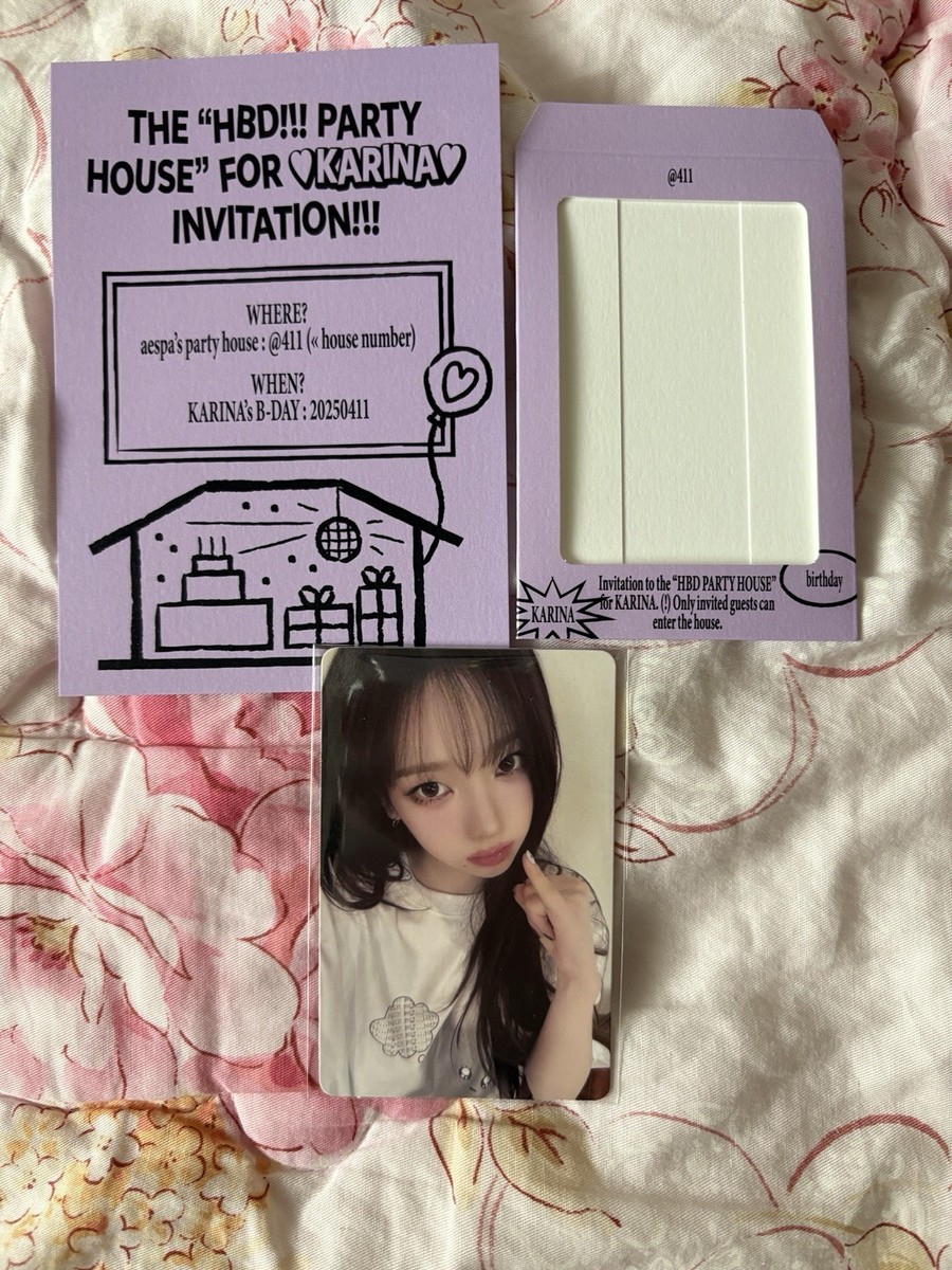2025 Aespa Karina Birthday Photocard Set Official With Tracking