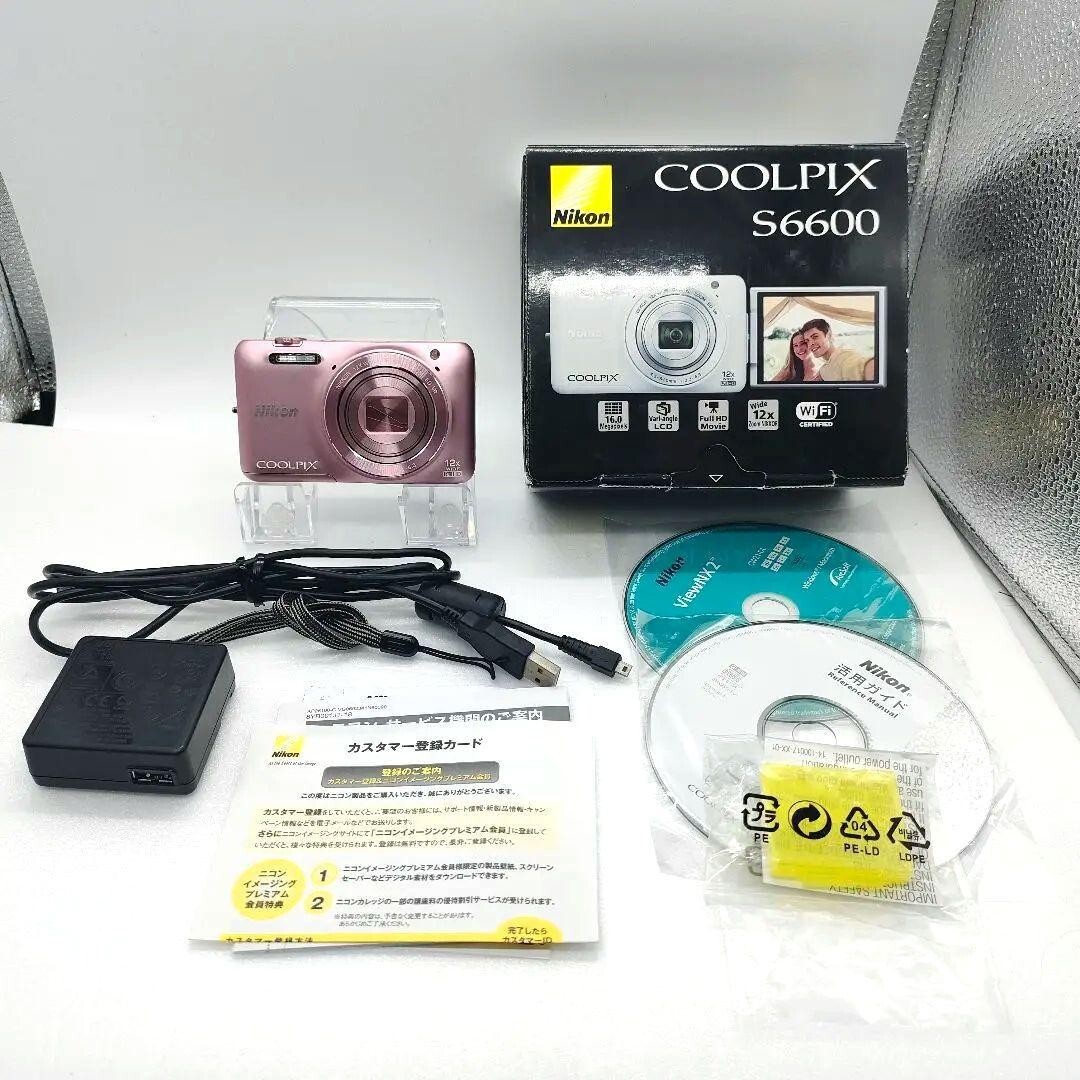 Mint] Nikon COOLPIX S6600 Pink 16.0MP Compact Digital Camera JAPAN