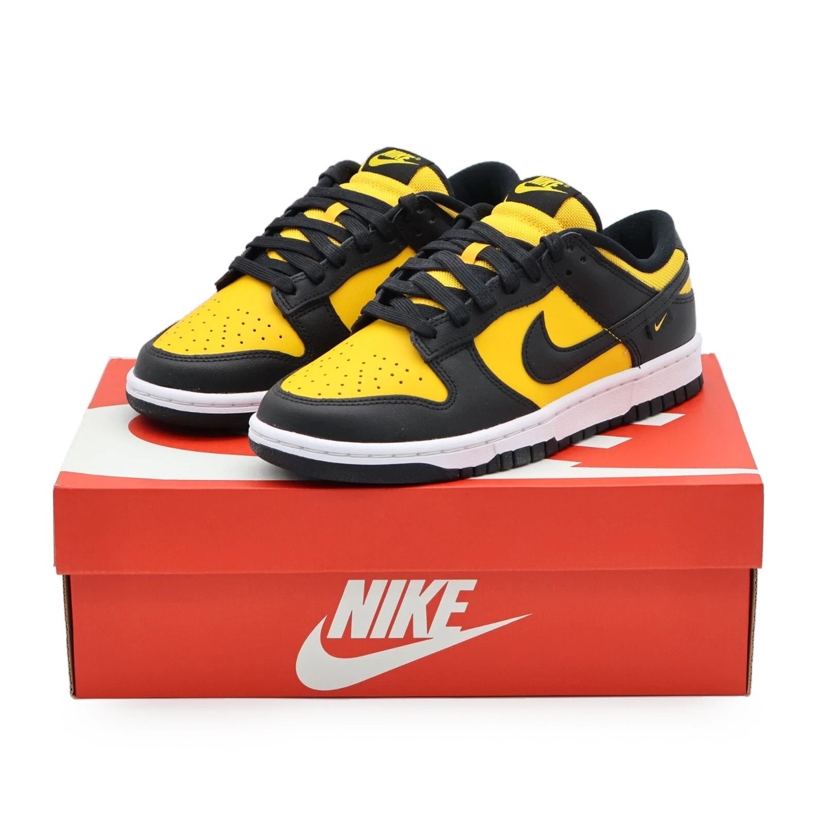FZ4618-001 Nike Dunk Low Black University Gold (Men's) | eBay