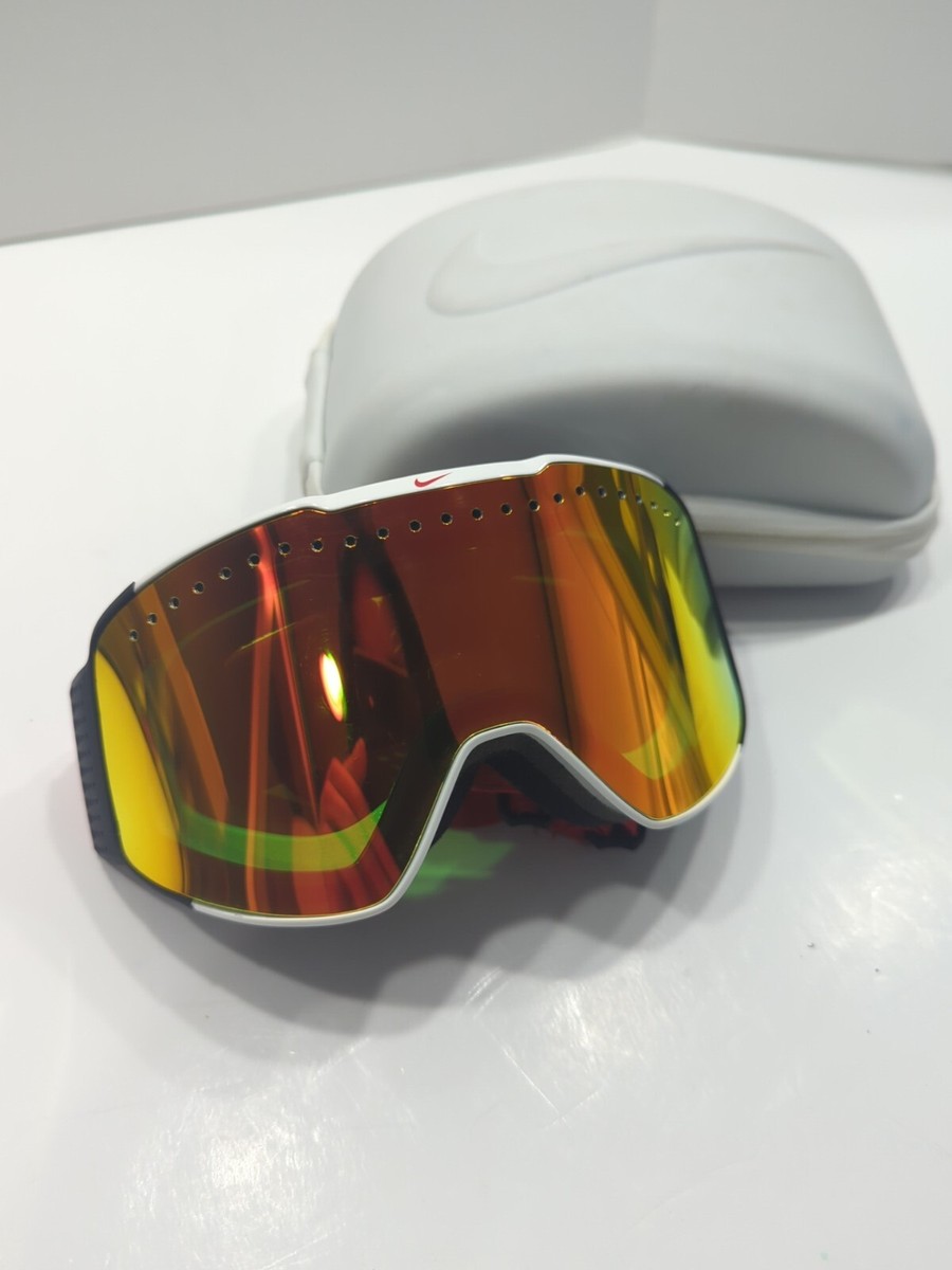 Nike SB FADE Ski Snowboard Goggles White Red Black With Case | eBay