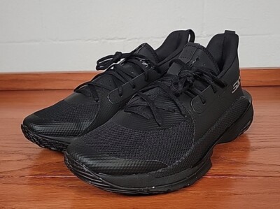 New UA Under Armour Curry 7 Team Black Silver Shoes 3023838-005