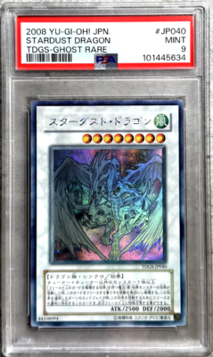 Yugioh Card Japanese Stardust Dragon Ghost Rare PSA 9 Mint, TDGS