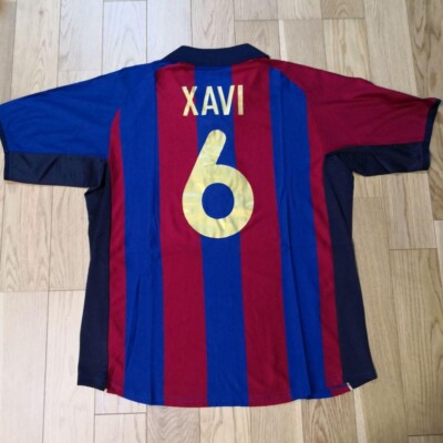 XAVI 6 XL FC Barcelona 2001 2002 Home Jersey Maglia Nike | eBay