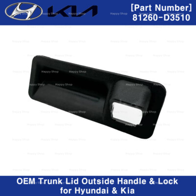 Genuine 81260D3510 Trunk Lid Outside Handle & Lock for Tuscon