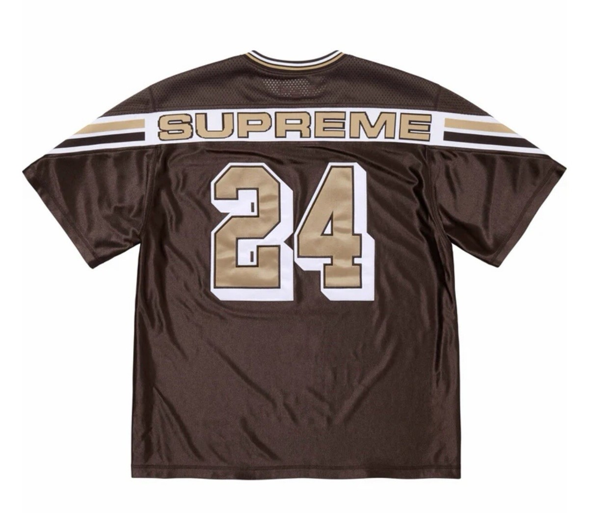 In-Hand Supreme Jacquard Rib Football Jersey Brown Size: Large | eBay