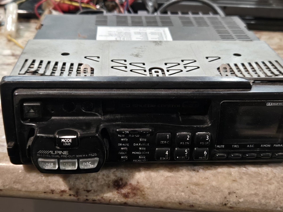 Alpine 7525 AM/FM cassette car stereo w/CD Changer Control | eBay