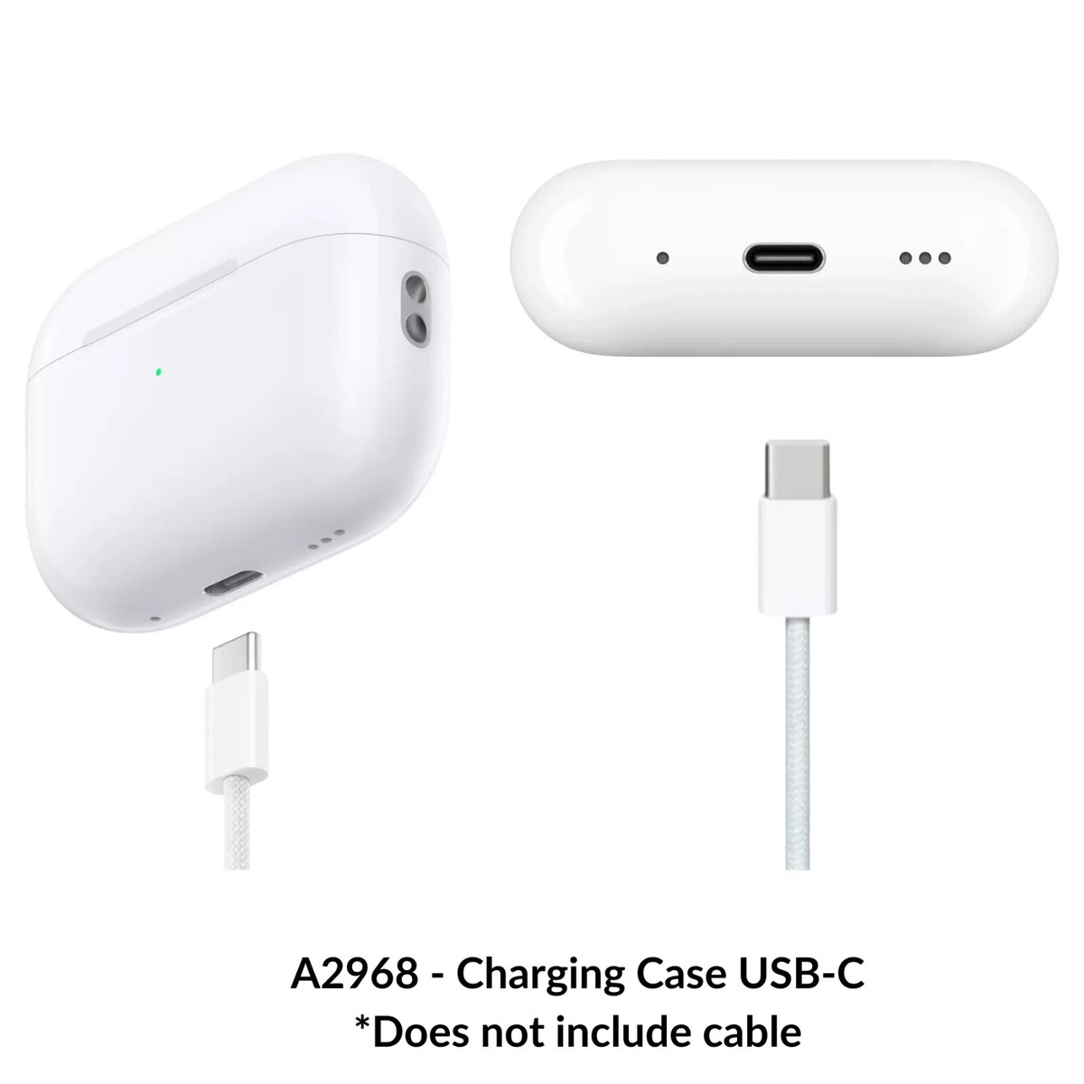 Apple AirPods Pro 2nd Gen Charging Case Replacement USB-C Only