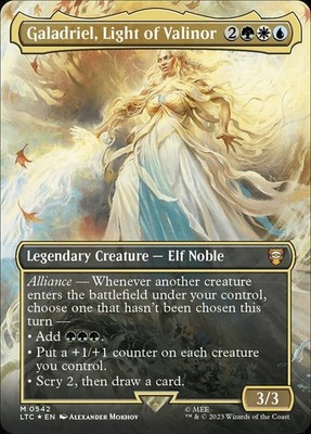 1x Galadriel, Light of Valinor - Surge Foil - Borderless Light