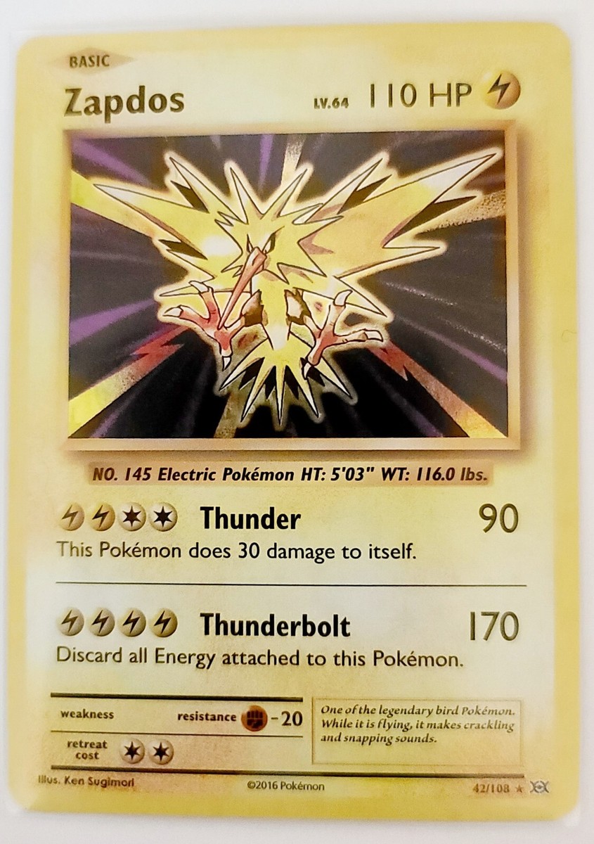 Pokémon Zapdos Holo XY Evolutions 145 2016 110HP | eBay
