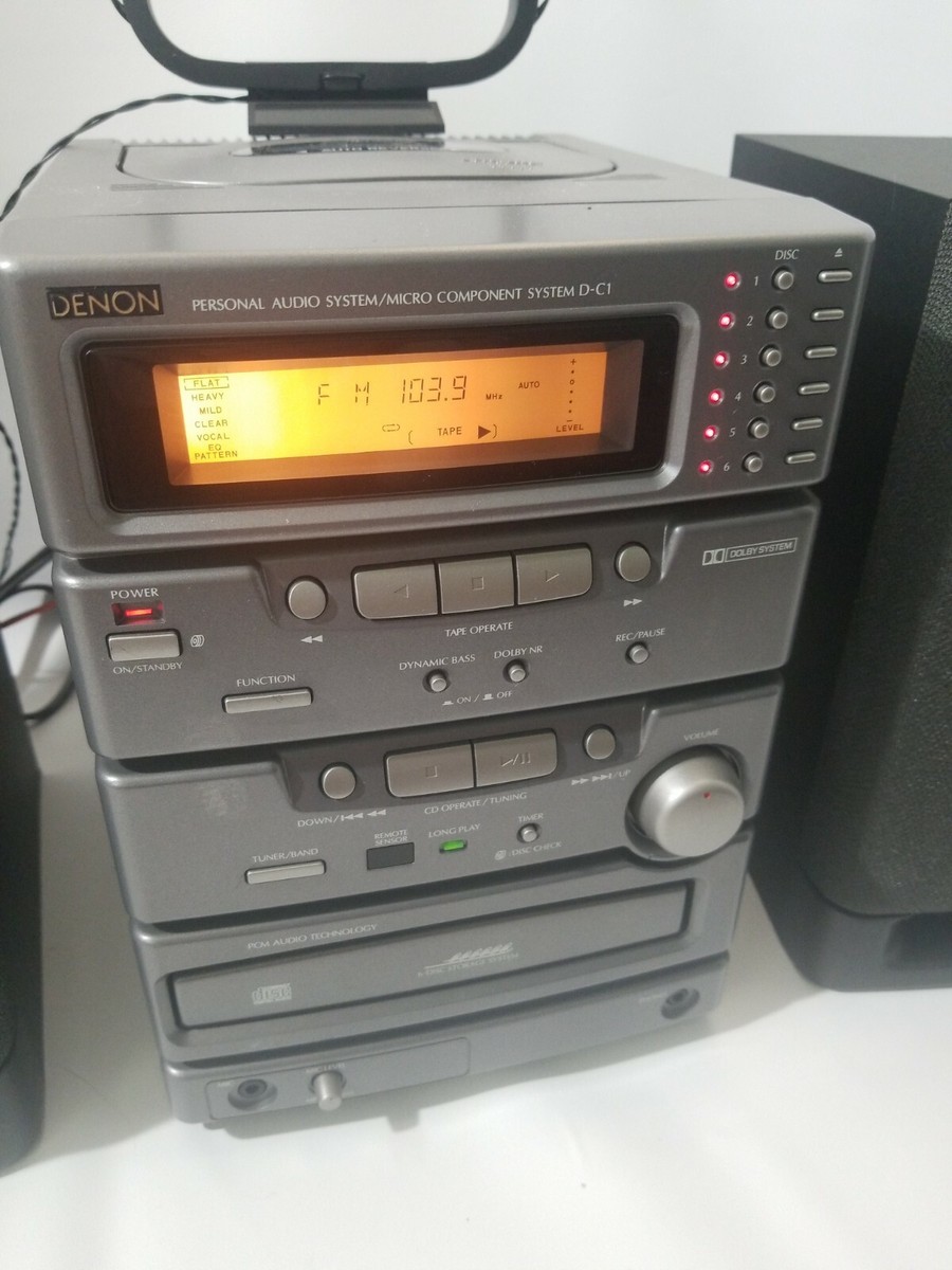 Denon D-C1 Micro Component HiFi Audio System AM/FM Cassette (CD