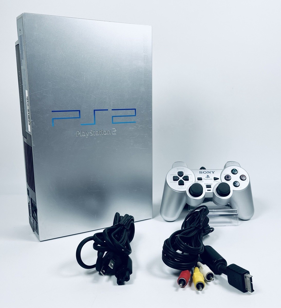 Sony PlayStation 2 Satin Silver SCPH-50000 TSS Console Japan PS2