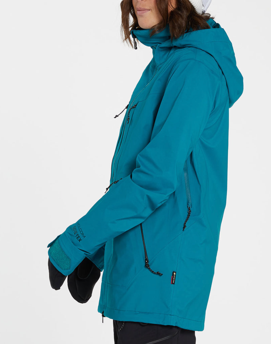 NWT Womens Volcom VS 3L stretch Gore-tex snowboard jacket Glacier