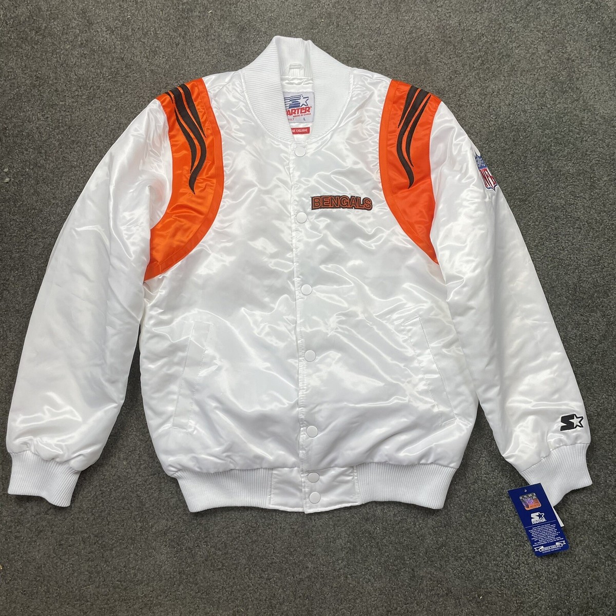 Homage X Cincinnati Bengals Vintage Starter Satin Jacket White X