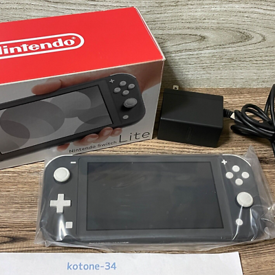 Nintendo Switch Lite Gray Console Near mint from Japan W/ BOX