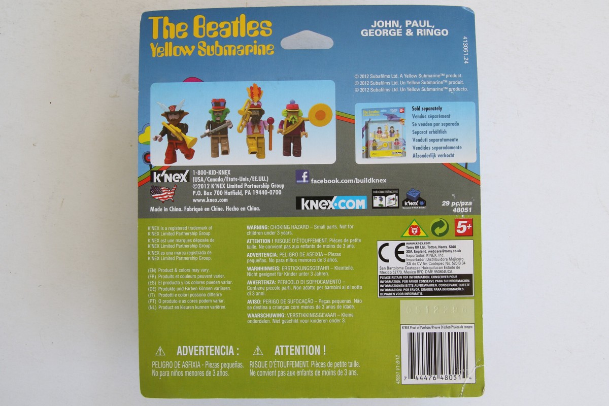 KNEX The Beatles Yellow Submarine Sgt. Peppers Lonely Hearts Club