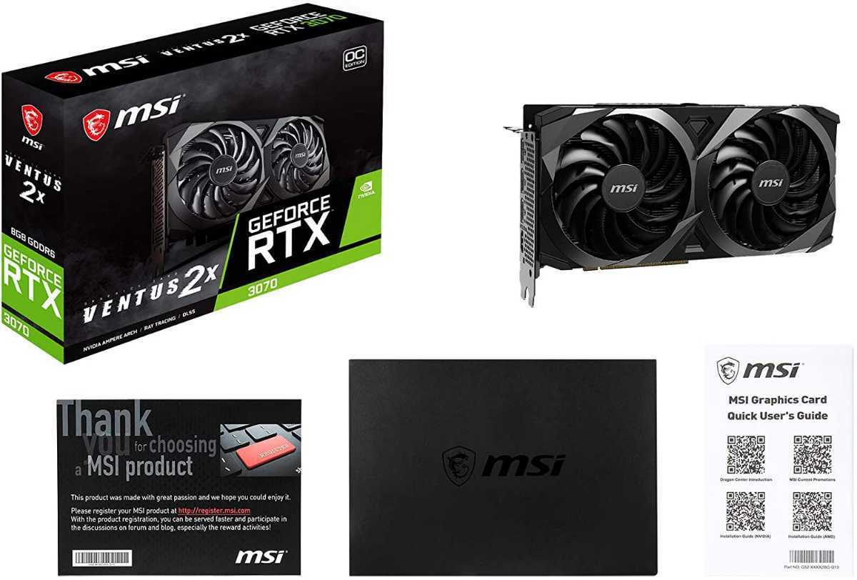 MSI GeForce RTX 3070 VENTUS 2X OC 8GB GDDR6 Graphic Card | eBay