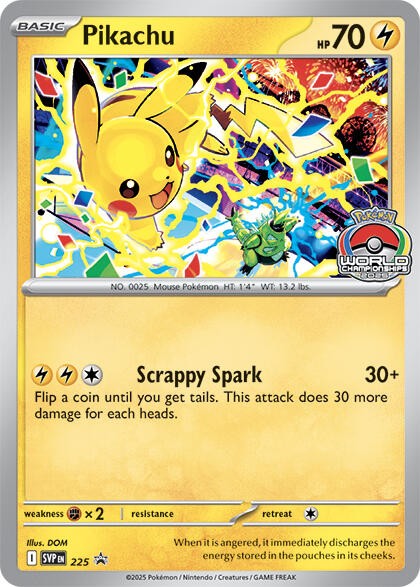 Pikachu - 225 (World Championship 2025) 225 Sv: Scarlet & Violet