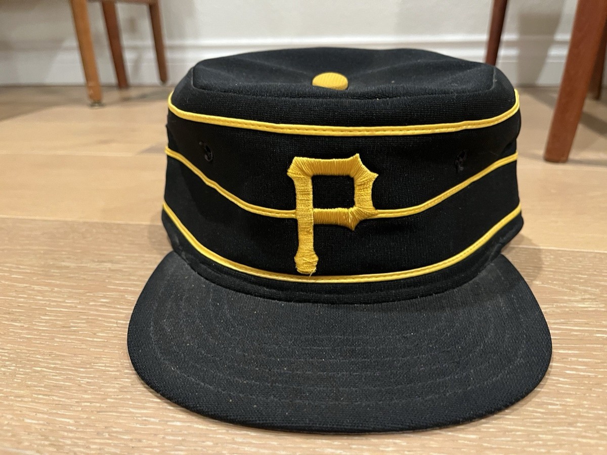 VTG New Era Pittsburgh Pirates Fitted 7 1/2 Pillbox Hat Cap 80s