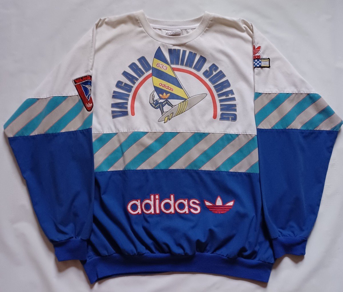Vintage 80's Adidas Vangard Wind Surfing Sweatshirt | eBay