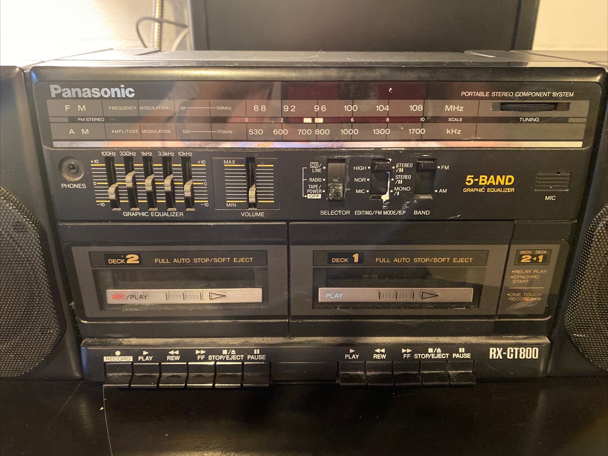Panasonic RX-CT800 Portable Boombox AM FM Dual Cassette vintage | eBay