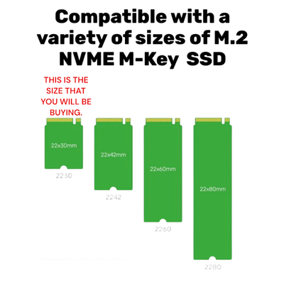 M.2 SSD 256GB NVME with Windows 11 or 10 UEFI 64 Installed 2230