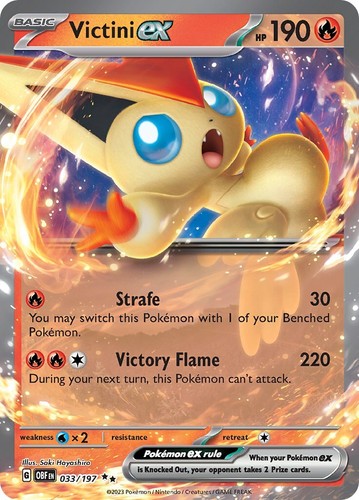 Victini Ex 33/197 Obsidian Flames Holo Pokémon Card 2023 | eBay