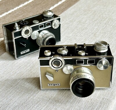 TWO Argus C-3 C3 Matchmatic 35mm Film Cameras 