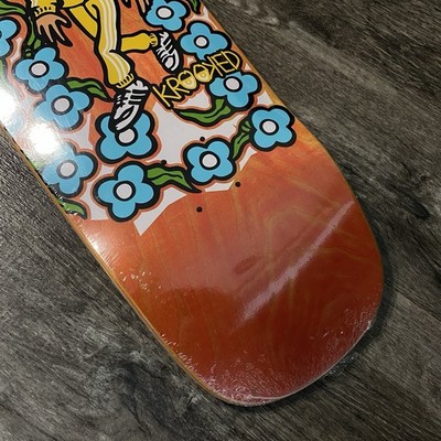 Krooked Mark Gonzales Sweatpants Skateboard Deck Orange - 9.81IN