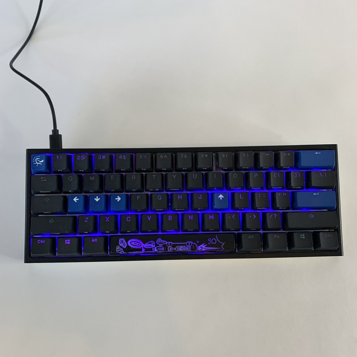 Ducky One 2 Mini Black With Cherry MX Blue Switches, Year Of Rat