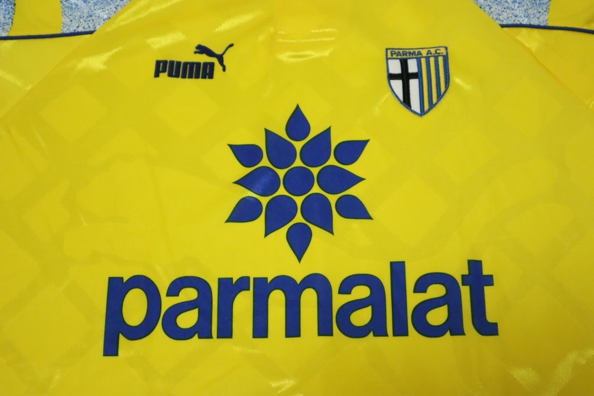 1995-1996-1997 Parma AC Jersey Shirt Maglia Away Yellow parmalat