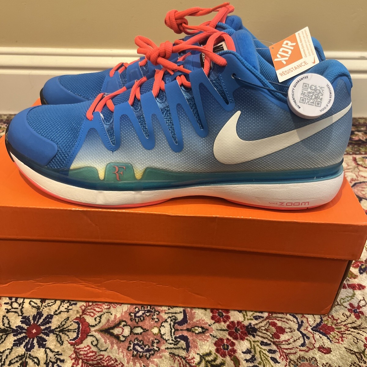 Nike Roger Federer RF 2014 US Open Zoom Vapor Tour 9.5 Tennis Shoe