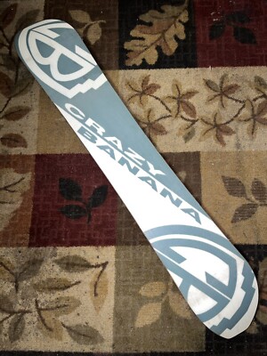 Vintage CRAZY BANANA 55 Reverse Snowboard 80's 90's 155cm Yellow