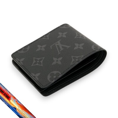 Louis Vuitton Men's Monogram Eclipse Multiple Bifold Wallet M61695