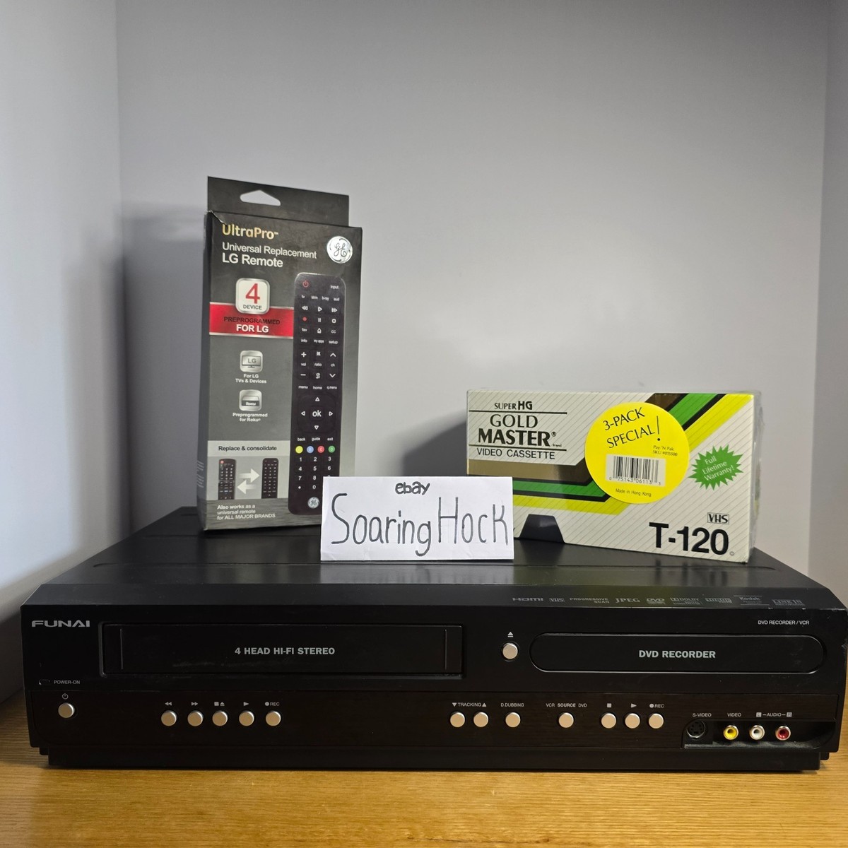 Funai ZV427FX4A HDMI DVD+VCR Player COMBO W/Remote & 3 new blank