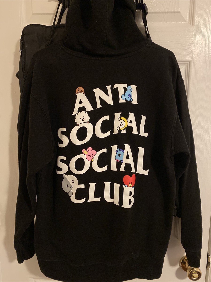 Anti Social Social Club x BT21 Blended Hoodie Black Used | eBay