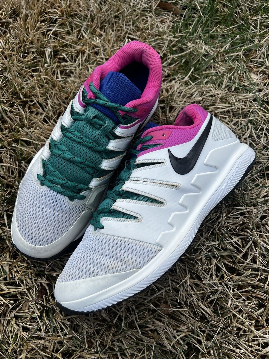 CLEAN Nike Air Zoom Vapor X HC 'White Platinum' size 10 Tennis
