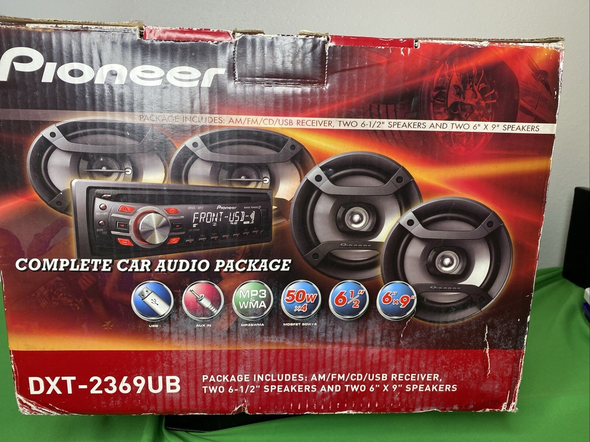 Vintage Pioneer Dxt-2369ub In Dash Cd & Mp3 Player 6 Speaker Set