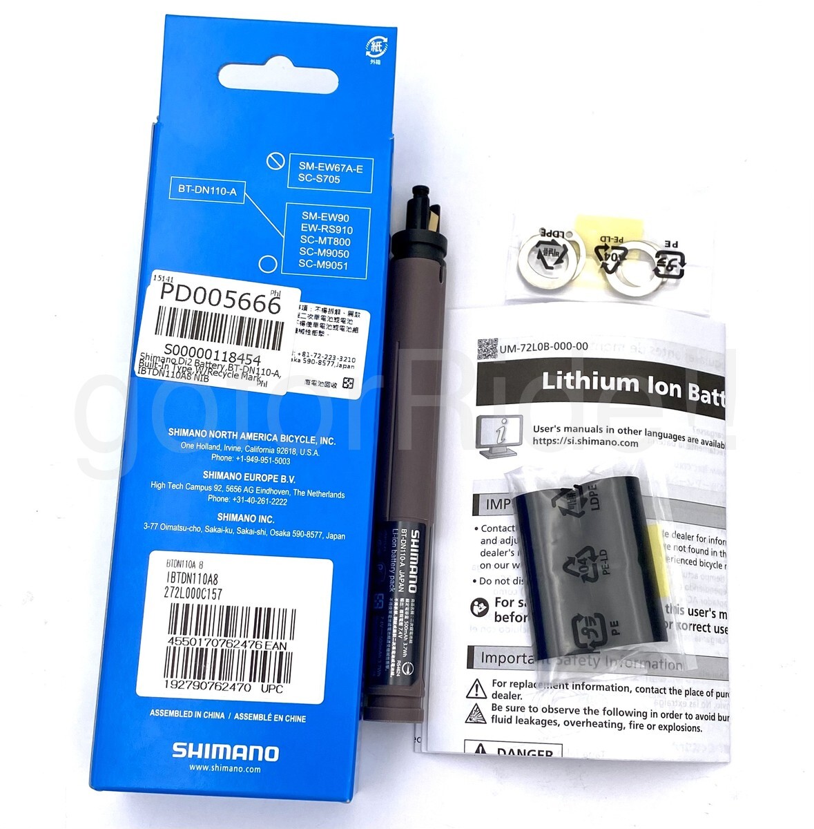 NEW Shimano Di2 Battery, BT-DN110-A-8, Built-In Type, W/Recycle