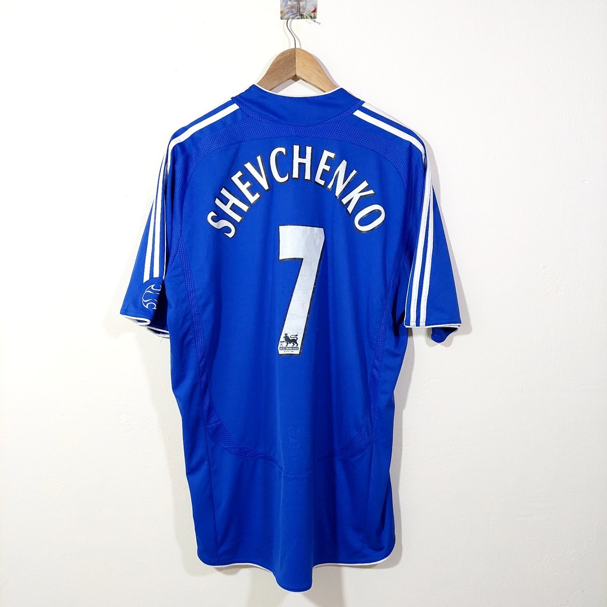 Chelsea FC 2006/07 Home Shirt #7 Shevchenko Jersey L Adidas 061230