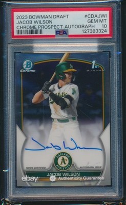 PSA 10 JACOB WILSON AUTO 1st 2023 Bowman Chrome Draft Autograph